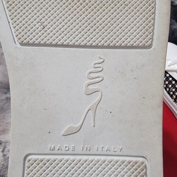 Rene Caovilla Black & White Pearl Sneakers - Picture 14 of 16